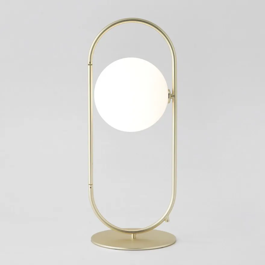 ABBACUS Hohe Tischleuchte in matt Gold