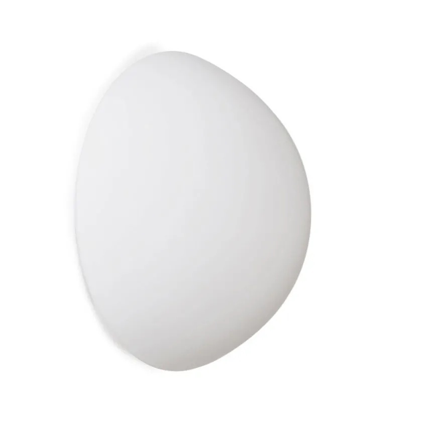 ADEL Halbrunde Wandlampe aus Opalglas