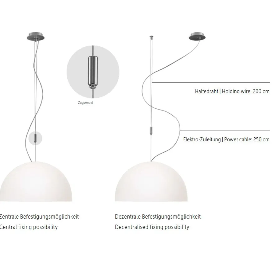AIH Hochwertige Glas-Pendelleuchte