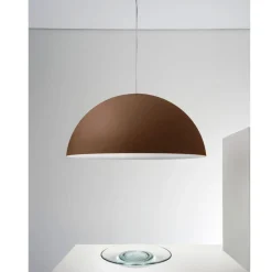 AMEDEO Halbkugel Pendelleuchte Oberfläche Corten (Rost)