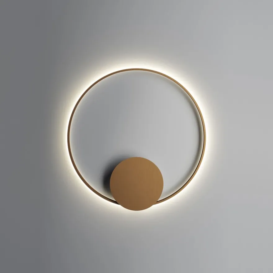 ANNAUX Filigrane Ring-Wandleuchte Bronze