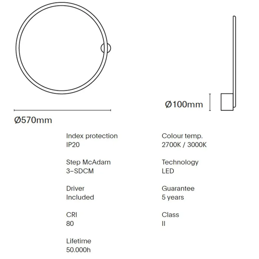 AROS Ring-Wandleuchte