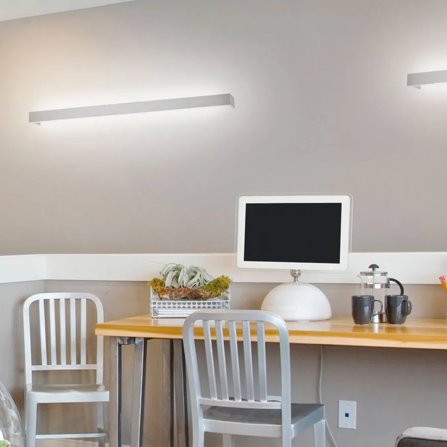 BASIL DUE Rechteckige LED Wandleuchte Up&Down