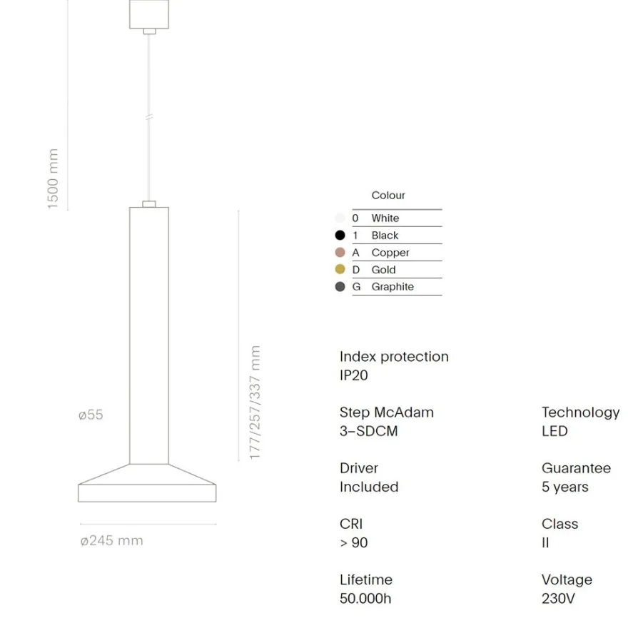 BCN 55 LED Pendelleuchte Dim-to-warm