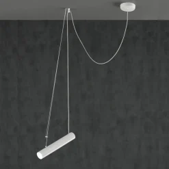 BEPPO Zylindrische Pendelleuchte mit einstellbarerem Spot - 1 bis 6 flammig