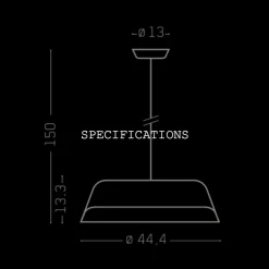 BORDERLINE Design Hängeleuchte in Schwarz oder Weiß