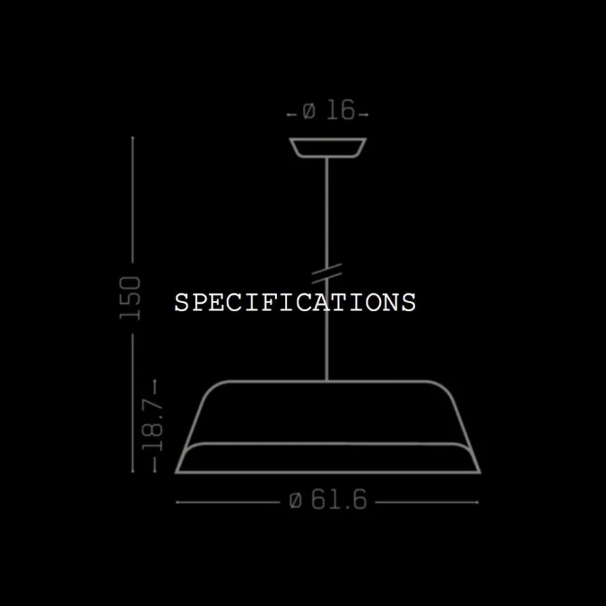 BORDERLINE Design Hängeleuchte in Schwarz oder Weiß
