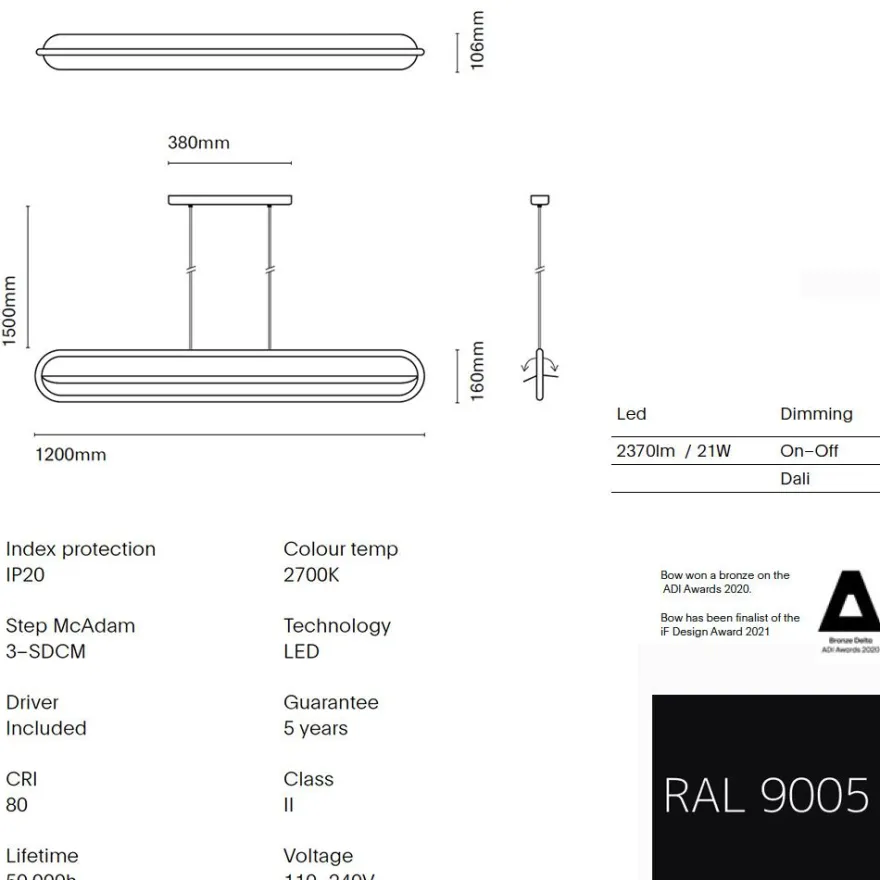 BOW Design-Hängeleuchte