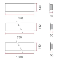 BRANCO Lange Wandleuchte mit LED Up- und Downlight