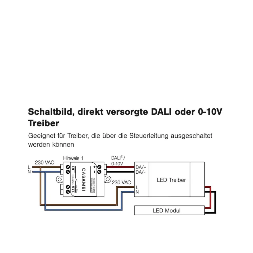 CASAMBI Bluetooth Steuerung für 1-10 Volt, Push oder DALI Dimmung