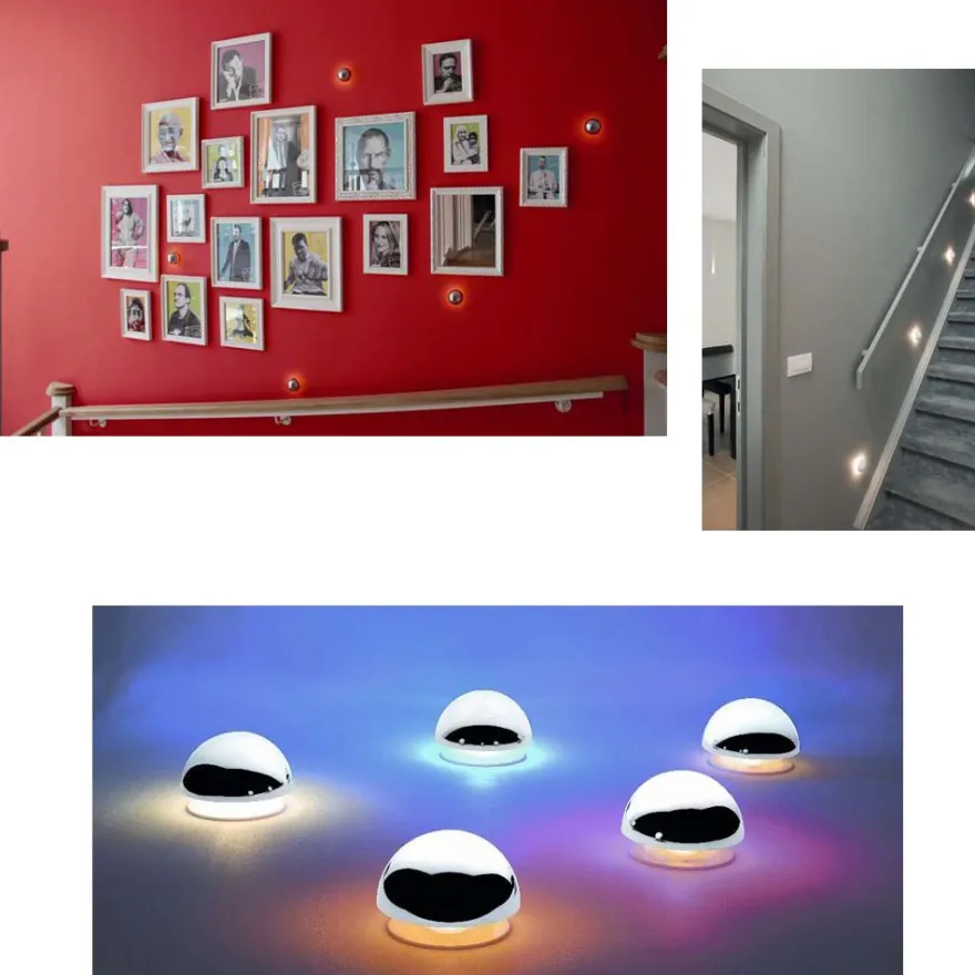 CHROMOS Kleine 1W LED Wandleuchte