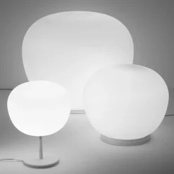 CLEA Bauchige Glas-Tischleuchte