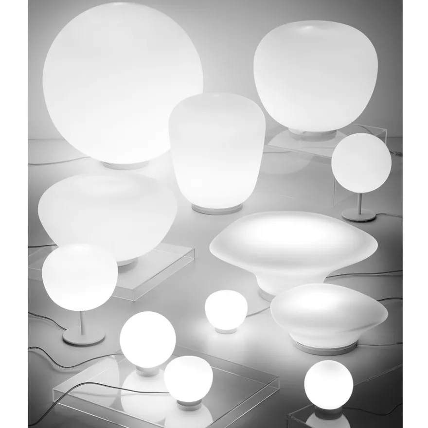 CLEA Bauchige Glas-Tischleuchte
