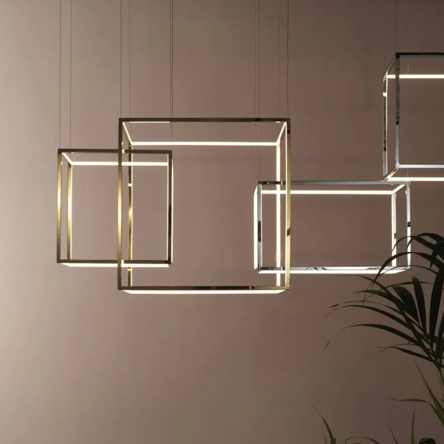 CUBE Elegante kubische LED Hängeleuchte