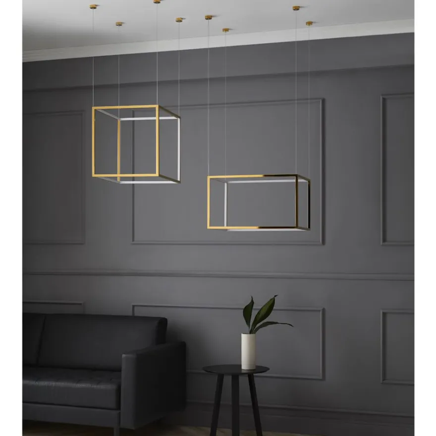 CUBE Elegante kubische LED Hängeleuchte