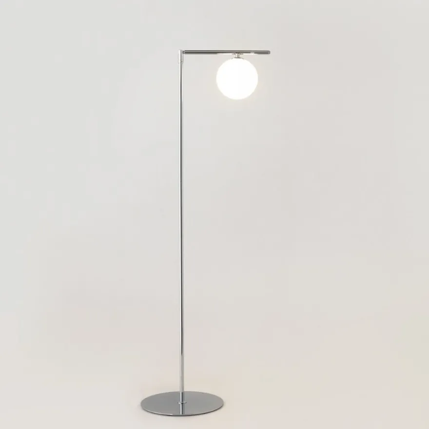 DAVOS Moderne Design Stehleuchte mit Glaskugel