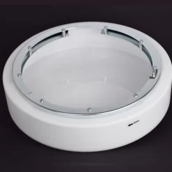 DIAMO IP44 Flache runde LED-Deckenleuchte aus Glas