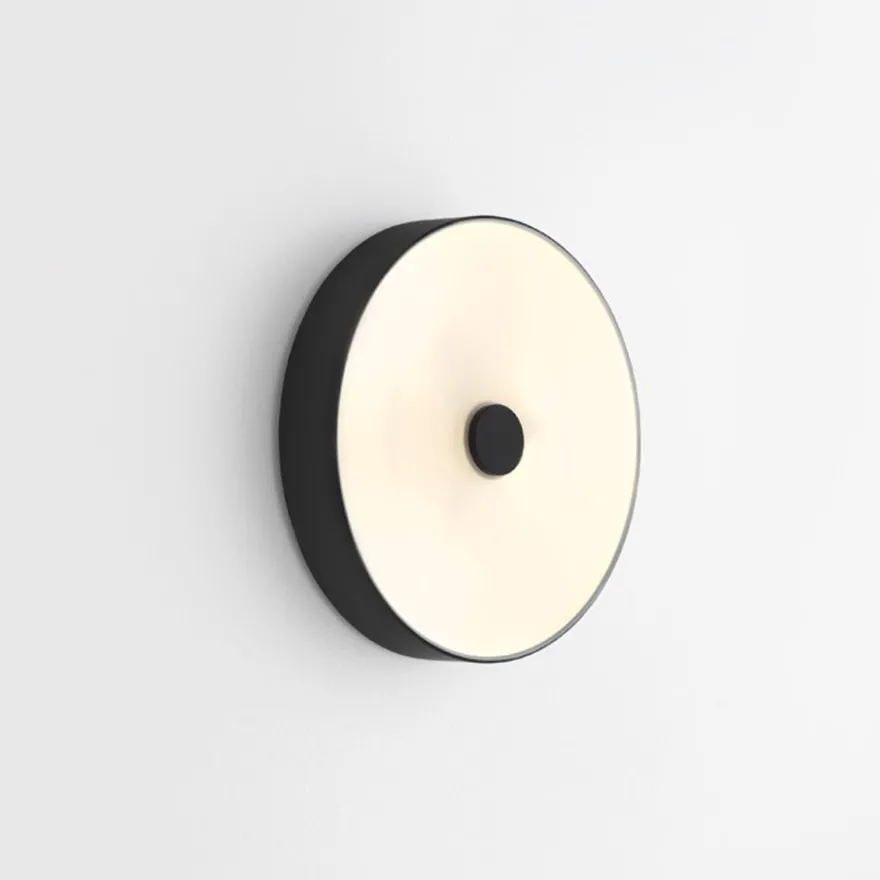 DONJA Flache Wandleuchte in Schwarz