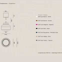 DOTTONE Kleine Pendelleuchte in vielen Farben