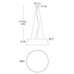 DRUM Große flache Pendelleuchte