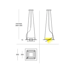 DUPLICO Flache quadratische LED Hängeleuchte mit Raffinesse