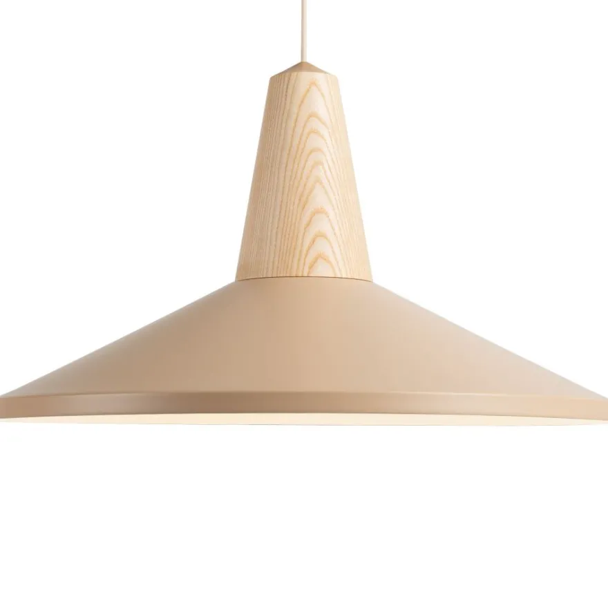 EIKON SHELL Große Pendelleuchte aus Holz und Metall