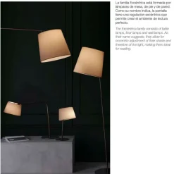 EXCENTRICA Moderne Tischleuchte mit Textilschirm