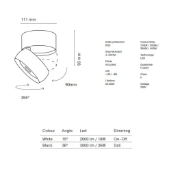 EYE DOWN Beweglicher LED Spot