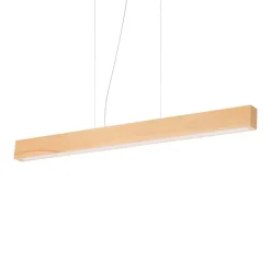 FELO Schmale LED Pendelleuchte aus Holz