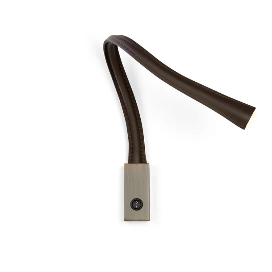 FLEXILED Wandleuchte mit flexiblen Wandarm Leder