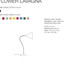 FLOWER LAVAGNA Design Bodenstehleuchte aus Italien