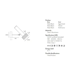 FOCUS Design Spot Wandleuchte