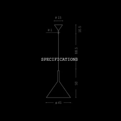 FUNNEL Design Pendelleuchte in Schwarz oder Weiß