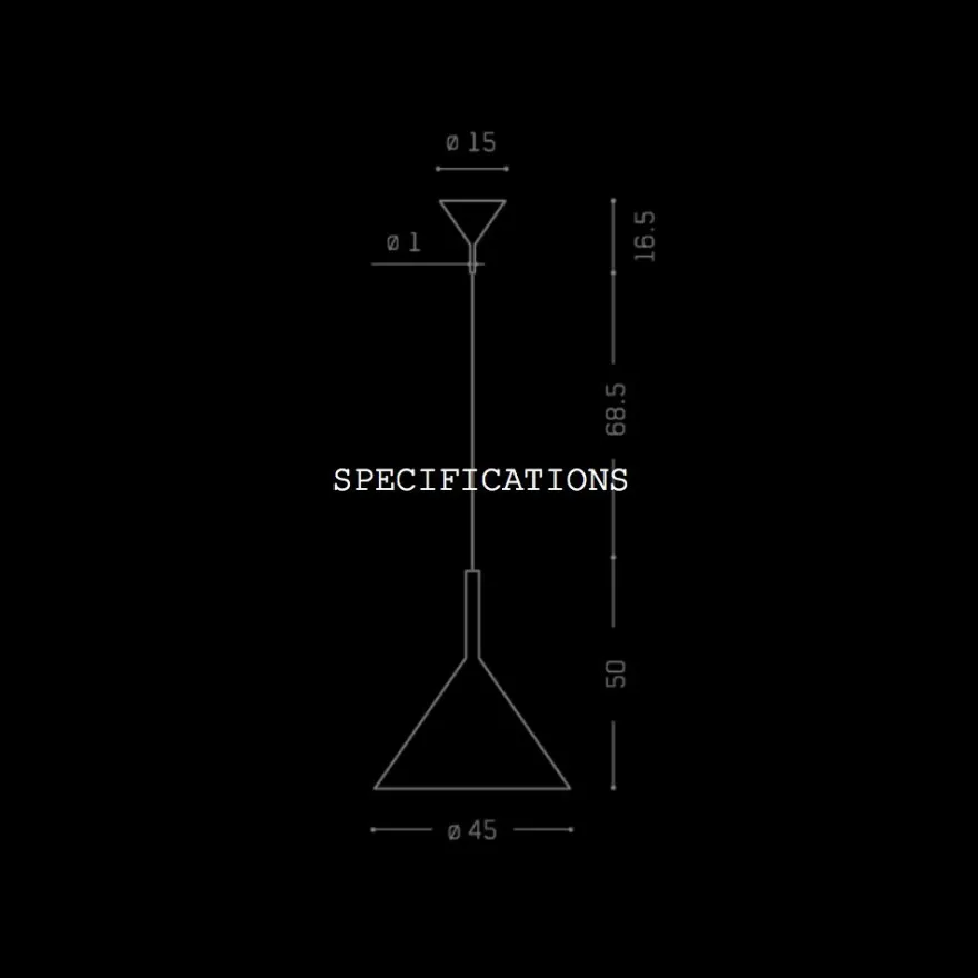 FUNNEL Design Pendelleuchte in Schwarz oder Weiß