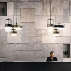 FUTURA Lange Glas-Hängeleuchte