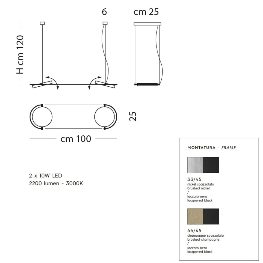 GIOTTO Moderne LED Hängeleuchte