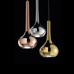 GRANDA 3-flammige Design Hängeleuchte in glänzend Metallic