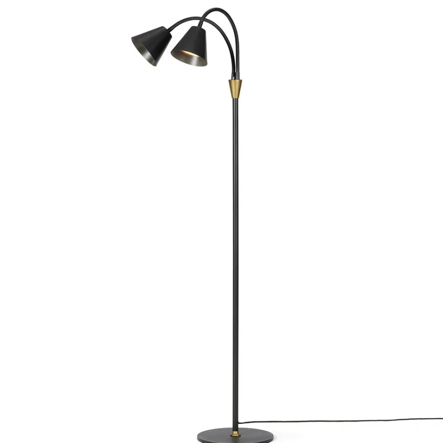 HATTY Bodenstehlampe 2-flammig flexibel