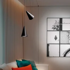 HEAD 2-flam. Pendelleuchte mit langem Kabel