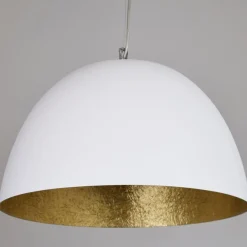 H2O Halbkugel-Pendelleuchte mit goldener Innenseite