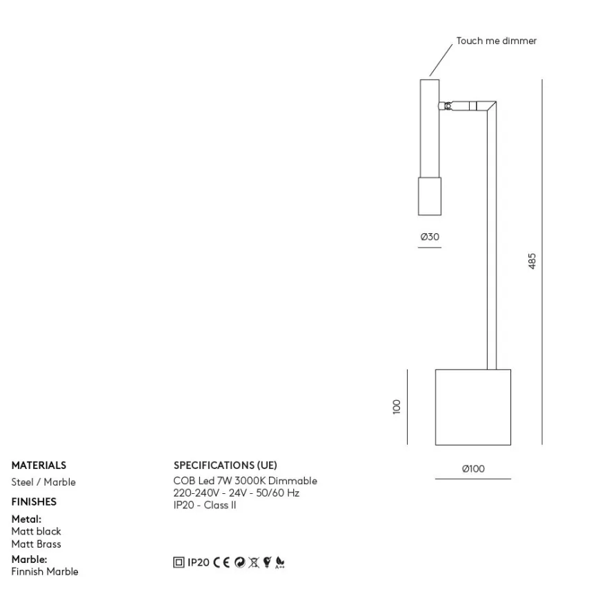 ICRO Design Tischleuchte dimmbar