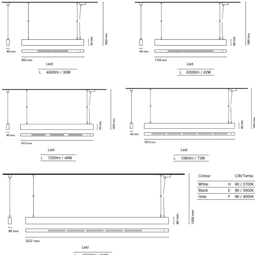 INFINITY AIR Linien-Hängeleuchte Up&Down