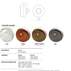 IPON Runde Wandleuchte Glas