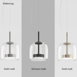 JUBE Zeitlose italienische LED Glaspendelleuchte mit Diffusor