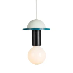 JUNIT Farbige Holzpendellampe im Memphis-Stil