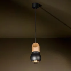 KALEBAS Design Pendelleuchte mit Eichenholz