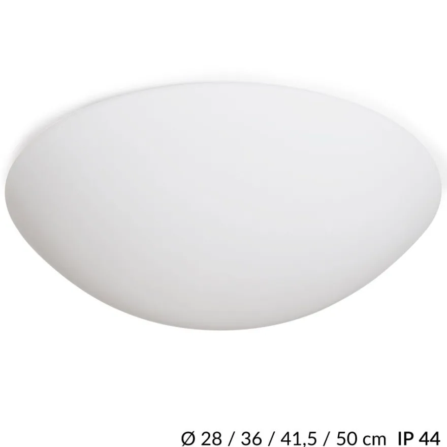 KARON Halbrunde Deckenleuchte aus Glas IP44