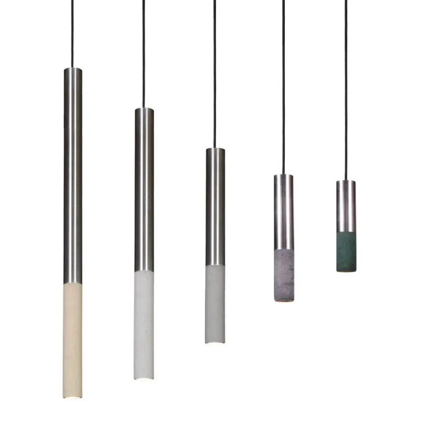 KNALLA 23 Zylindrische Beton Pendellampe mit Metall