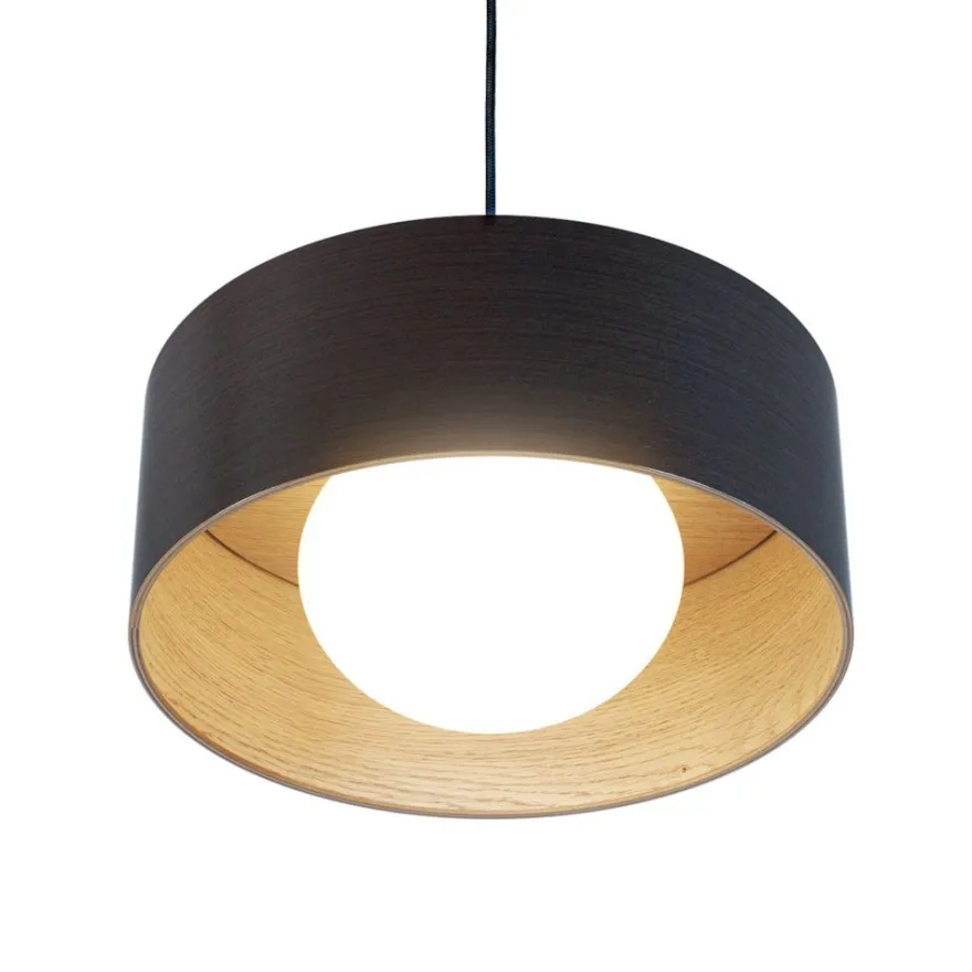 KOBE Pendellampe Holz und Opalglas