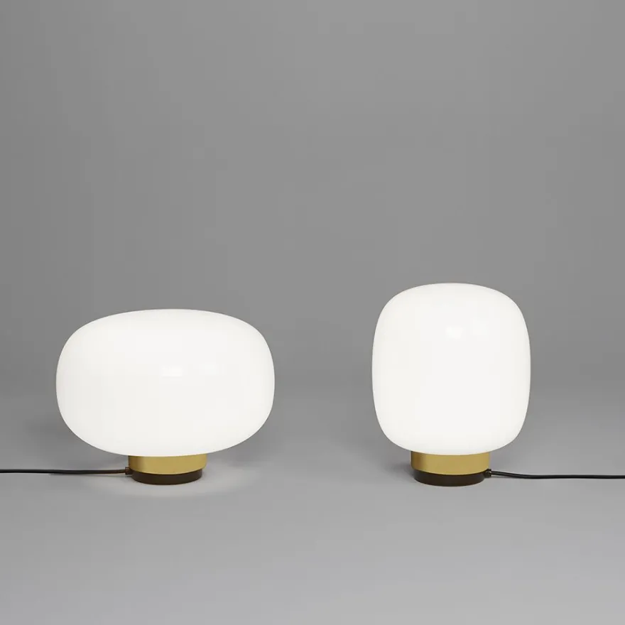 LEGÈR Glas-Tischleuchte mit LED in zwei Größen